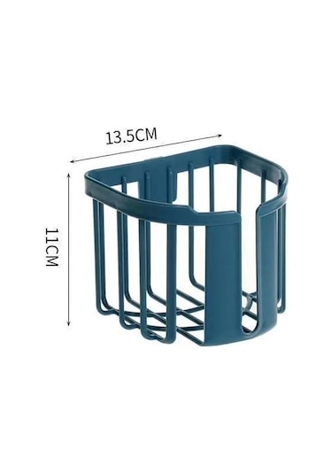 Yapışkanlı Çok Fonksiyonlu Banyo Organizeri Beyaz Beyaz