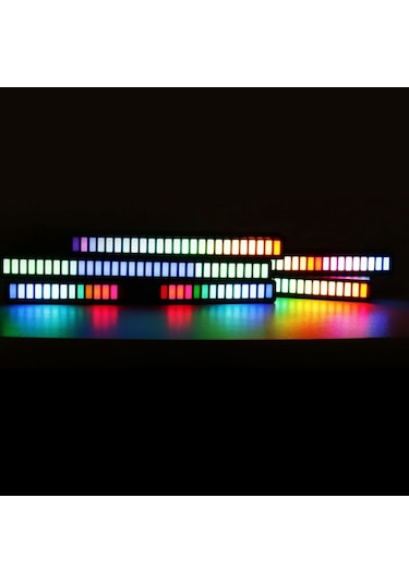 Shineyee 3'lü Rgb Sesli Ritim Lambası - 18 Renk Modu, Akıllı Gürültü Azaltma, 4 Seviye Parlaklık Ve 5 Seviye Hız Ayarı - Siyah Type-c Usb Işık 32 Led