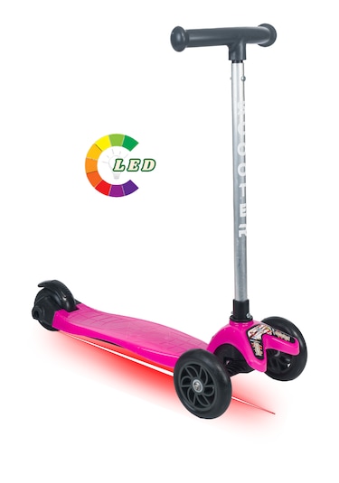 Tois Colorwase Led Işıklı 4 Kademeli 3 Tekerlekli Scooter Pembe