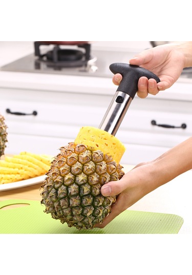 Honmex Çelik Ananas Soyucu - Sarı, Yeşil, Siyah Seçenekli, 24cm, 173g, Kolay Kullanım