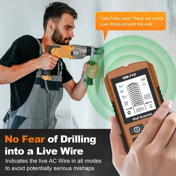 Willowhaven Brown 3 Tarama Modlu Profesyonel Duvar Tarayıcı Ahşap Metal Kablo Dedektörü Pil Lcd