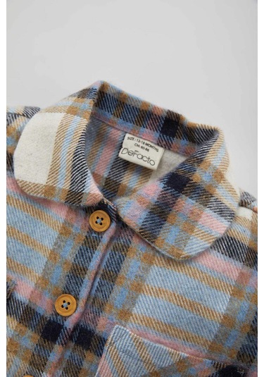 Defacto Kız Bebek Flanel Uzun Kollu Gömlek A8815a523wnpr275 Mor