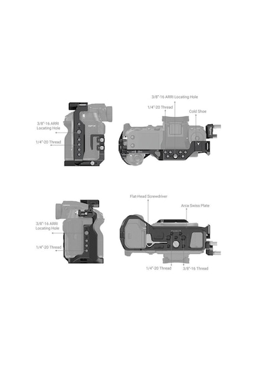 Smallrig 3715 Gfx100s / 50s İçin Kafes Ve Kablo Kıskacı