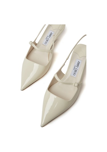Jimmy Choo Zarif 45mm Topuklu Didi Ayakkabılar Beyaz