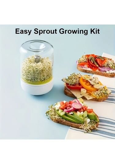 Elmpaly Beyaz Kolay Filizlenme Seti - Havalandırmalı Sağlıklı Filiz Makinesi