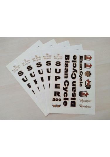 Bisan Sticker Seti 12 Parçalı Bisiklet Sticker, Bisan Etiketi