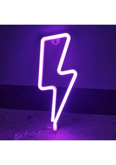 Soulader Usb Çalışır Neon Işık Tabela Dekoratif Aydınlatma Lambası Mor