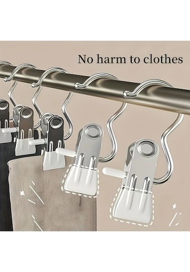 Awesomestore 5 Adet Paslanmaz Çelik Askı Kumaş Ve Pantolon İçin Nazik Rastgele Renk