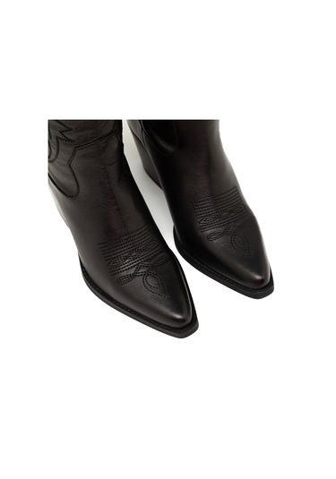 Nero Black Çizme Kadın 25k8605 Vergelio Skin Siyah