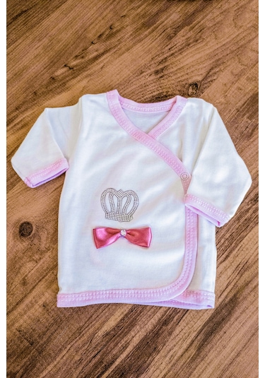 10 Parça Pembe Taşlı Hastane Çıkışı Ve 4 Parça Bebek Bornoz Seti Pembe