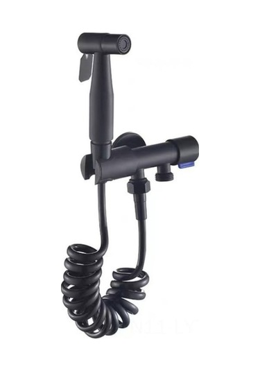 Stainless Steel Siyah Bidet Spreyi: Basınç Ayarlı, Tüp Uyumlu, Çok Amaçlı Bahçe, Evcil Hayvan Yıkama Siyah Siyah