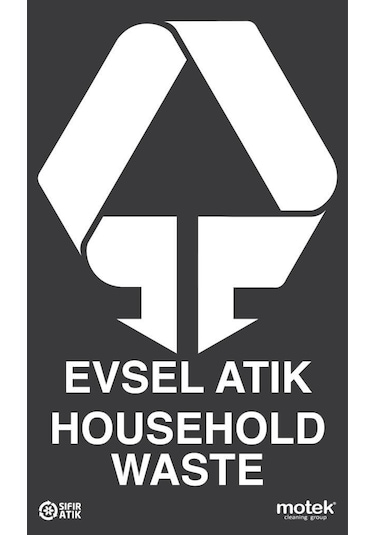 Motek Geri Dönüşüm Metal Plastik Evsel Atık Çöp Kovası 80Lt-Mpe41