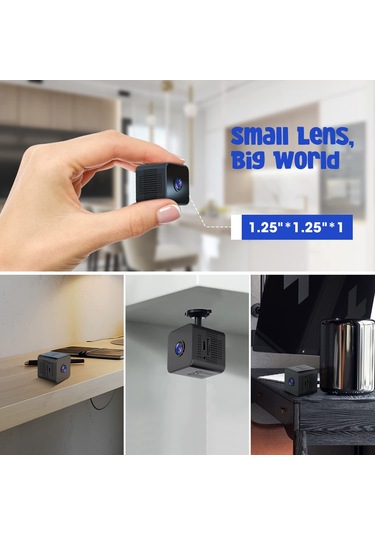 Geeroyoo X1 Akıllı Wifi Güvenlik Kamerası: 1080p Gece Görüşlü, Hareket Algılama, Ev Ve Ofis İçin Mobil Uygulamalı Mini Kamera