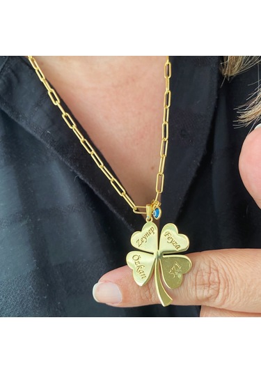 Simurg Jewellery Gümüş Yonca Kolye