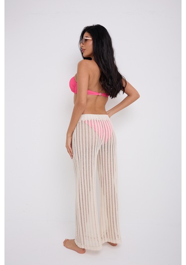 By Papi Zincir Desen Pantolon Ekru