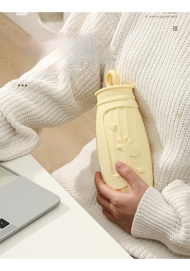 Yystore Sıcak Su Şişesi Kalınlaştırılmış Taşınabilir Patlamaya Dayanıklı Pembe