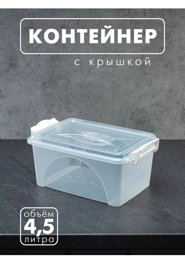 Al'ternativa Kapaklı Saklama Kabı 4,5 L 211389832 Beyaz