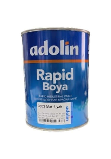 Adolin Rapid Endüstriyel Mat Siyah Boya 2.5 Kg