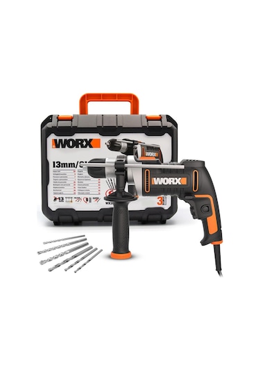 Worx Wx328 810watt 13mm Profesyonel Darbeli Matkap + 6 Adet Uç