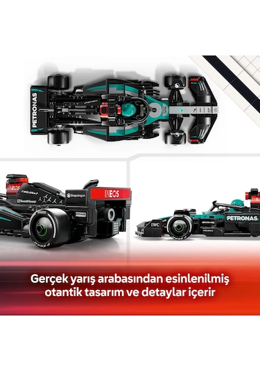 LEGO® Speed Champions Mercedes-AMG F1® W15 Yarış Arabası 77244 - Oyuncak Model Yapım Seti (267P)