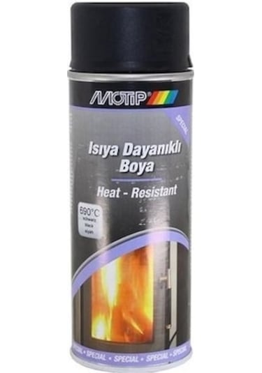 Motip Isıya Dayanıklı Eksoz Boya Mat Siyah 690 Derece 400Ml