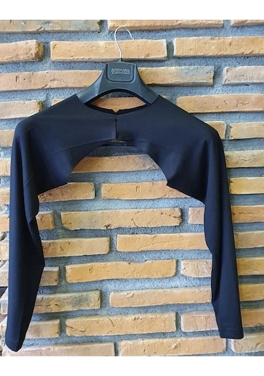 Modacanel Tesettür Içe Giyilen Siyah Uzun Kol Bolero Mcblr002 Siyah