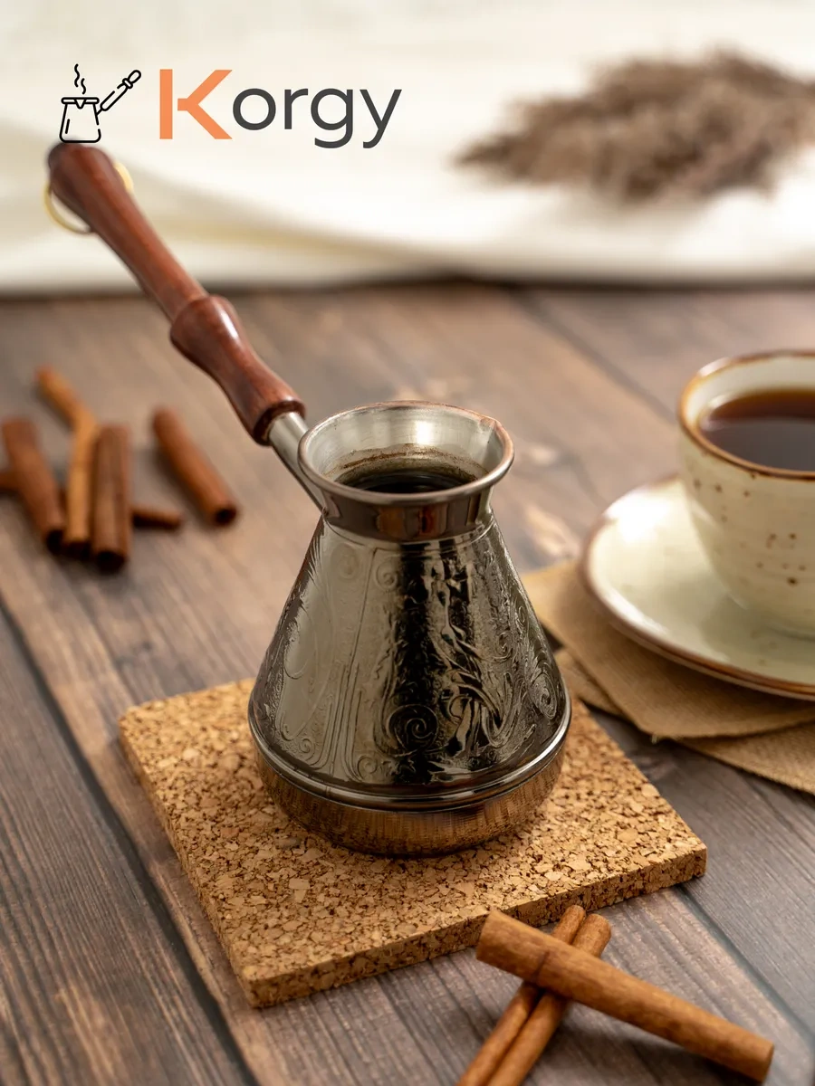 Korgy 400 Ml Bakır Cezve Ve Kaşık Kahve Cezvesi 237086253