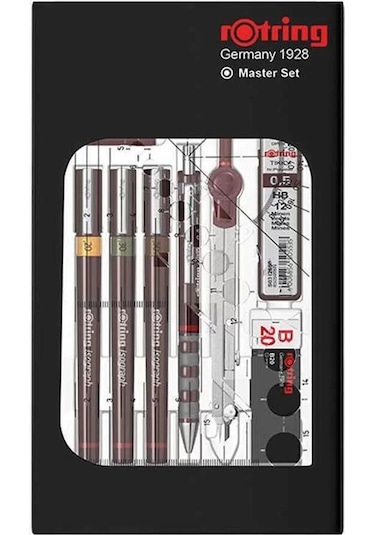 Rotring Rapido Takımı Isograf Kolej Set 3'lü Takım Pergelli