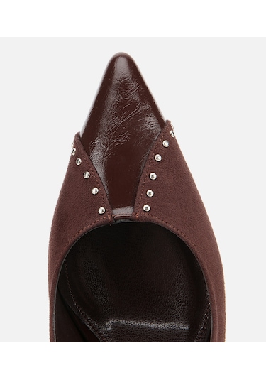 Hotiç Kadın Süet Kahverengi Taşlı İnce Topuklu Stiletto 01ayh314810a480 01ayh314810a480 Kahverengi