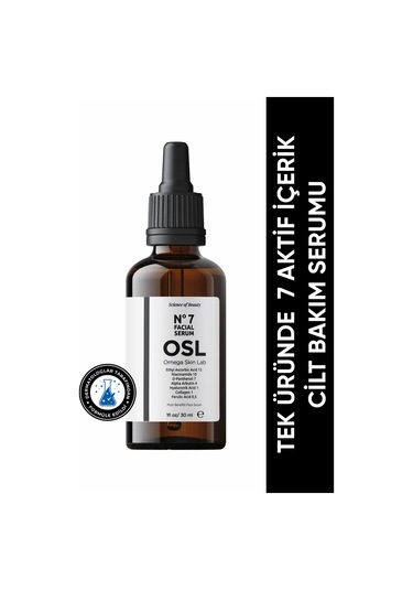 OSL Omega Skin Lab Tek Üründe 7 Aktif No:7 Cilt Bakım Serumu 30﻿﻿ ML