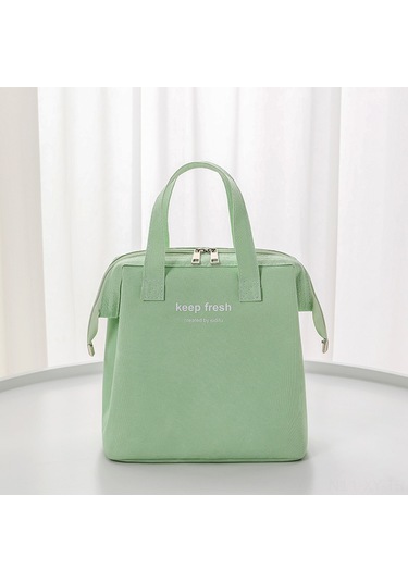 Shineyee Yeşil Isı Ve Soğuk Saklama Çantası, Oxford Kumaş + Alüminyum Folyo, 23x14x24cm, El Tutturabilir, Çalışma/okul İçin Büyük Kapasite, Mavi Paket Stili Yeşil