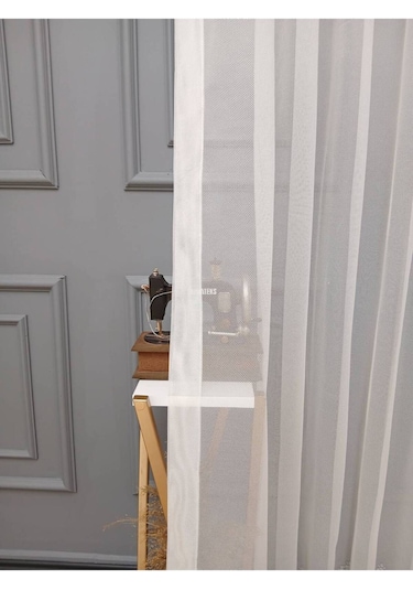 Tül Perde Farbateks Dikim Cemre Sade Düz Örme Krem Renkli Ütü Istemez 1e3kat Pileli Tül Perde E-cemre