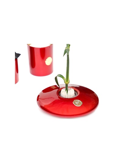 Flora Design-elegance Kırmızı Cam Vazo Kırmızı