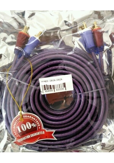 Tunex Zk-706b 2 Rca + 2 Rca 3 Metre 1.kalite Şeffaf Kırmızı Kab