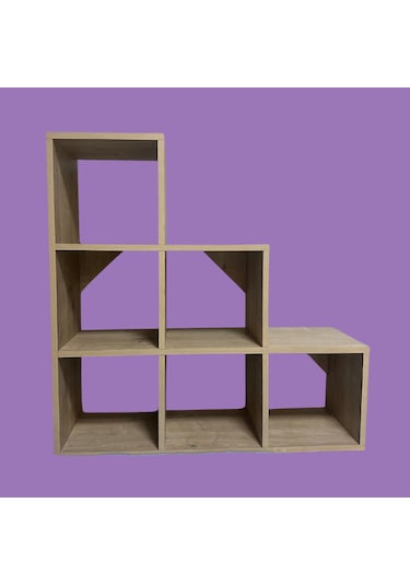Mukotoys Basamak Raf Kitaplık Mdf 98x98 Meşe