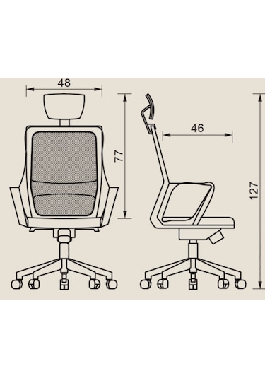 Yarenofıs Ofis Fileli Müdür Beyaz Kasa Büro Sandalye Lüks Estetik Koltuk