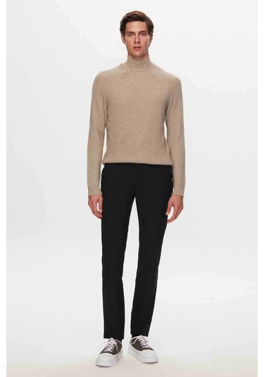 D's Damat Slim Fit Vizon Selanik Örgü Kazak 3ec0622567721 Vizon