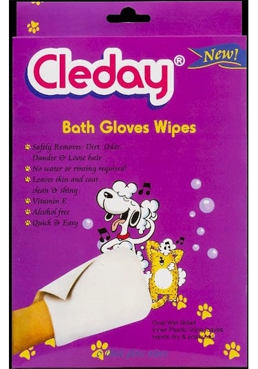 Cleday Kedi ve Köpek Banyo Eldiveni 6'lı