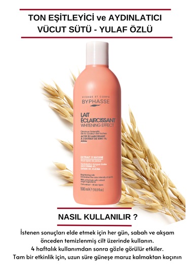 Ton Eşitleyici Ve Aydınlatıcı Vücut Sütü - Yulaf Özlü 500ml