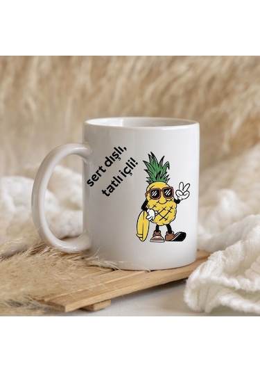 Sert Dışlı Tatlı İçli Tasarımlı Hediye Kupa Bardak Renk