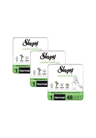 Sleepy Natural Ultra Hassas Hijyenik Ped Normal 144 Adet Ped