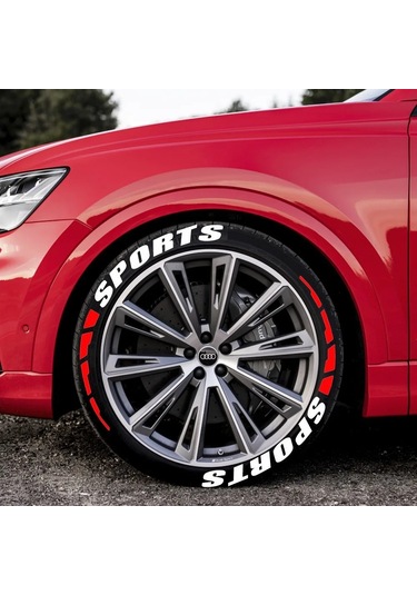 8 Adet Araba Lastik Tekerlek Çıkartmalar Araba Tuning Evrensel 3d Kalıcı Pvc Lastik Katıldı Red 8sets 1 Piece Set