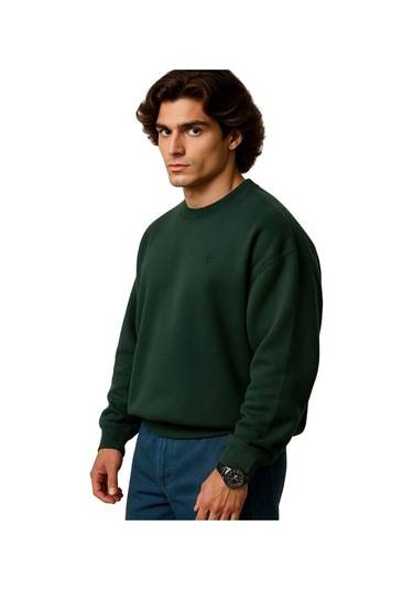 Erkek Büyük Beden 122 Kilo-158 Kilo Arası İçin Uygun Geniş Kalıp Bisiklet Yaka Pamuklu Selanik Kazak Koyu Yeşil Erkek Büyük Beden 122 Kilo-158 Kilo Arası İçin Uygun Geniş Kalıp Bisiklet Yaka Pamuklu Selanik Kazak Koyu Yeşil