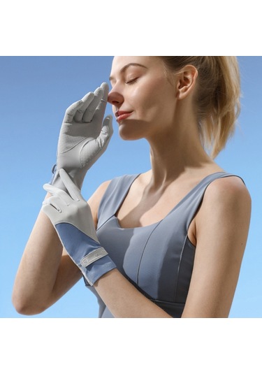 Golovejoy Xg58 1 Çift Kadın Uv Koruma Buz Ipek Çevirme Parmak Uçları Kaymaz Yaz Bisiklet Eldiveni