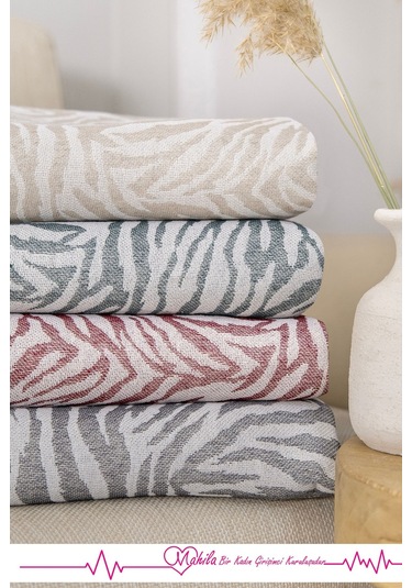 Klasik Pamuklu Koltuk Örtüsü 160x220 Cm Zebra Desen Koltuk Örtüsü Yeşil