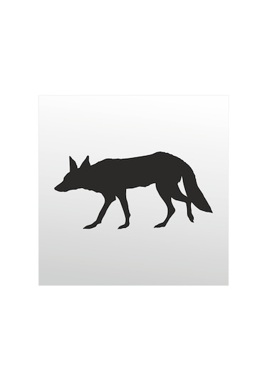 Folyo Sticker Tilki 40cm Uzunluk Siyah