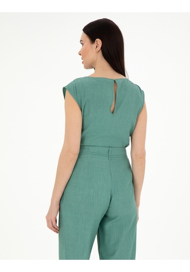 Pierre Cardin Kadın Yeşil Kısa Kollu Bluz 50301168-vr054 Yeşil