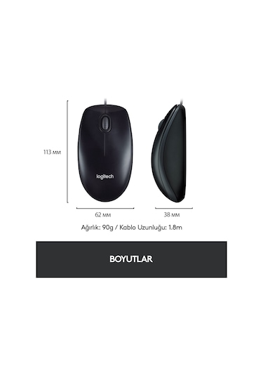 LOGITECH MK120 KABLOLU KLAVYE VE MOUSE SETİ SİYAH 920-002560