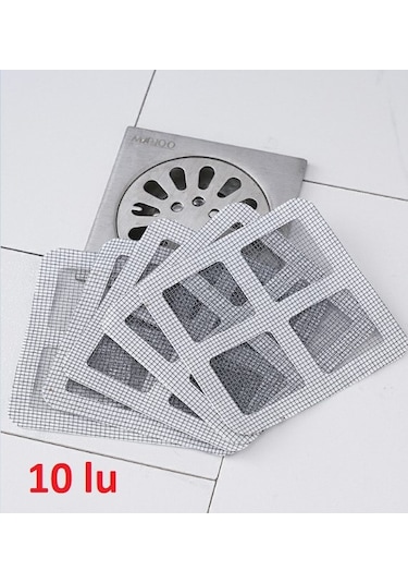 10 Lu Banyo Gider Süzgeci, Sineklik Tamir Kiti Gri