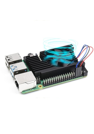 Raspberry Pi 4 Fanlı Alüminyum Kasa Soğutucu Hız Ayarlı